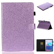 Load image into Gallery viewer, Varnish Glitter Powder Horizontal Flip Leather Case with Holder &amp; Card Slot