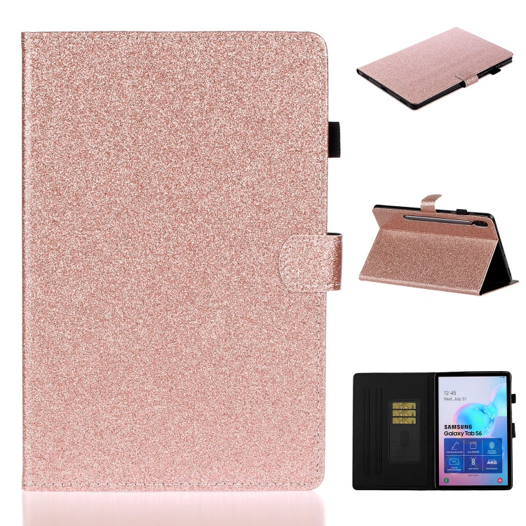 Varnish Glitter Powder Horizontal Flip Leather Case with Holder & Card Slot