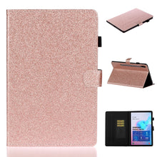 Load image into Gallery viewer, Varnish Glitter Powder Horizontal Flip Leather Case with Holder &amp; Card Slot