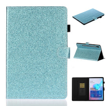 Load image into Gallery viewer, Varnish Glitter Powder Horizontal Flip Leather Case with Holder &amp; Card Slot