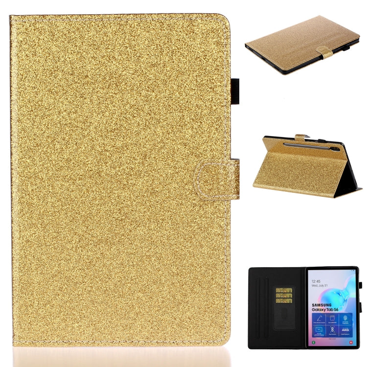 Varnish Glitter Powder Horizontal Flip Leather Case with Holder & Card Slot