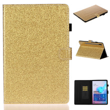 Load image into Gallery viewer, Varnish Glitter Powder Horizontal Flip Leather Case with Holder &amp; Card Slot