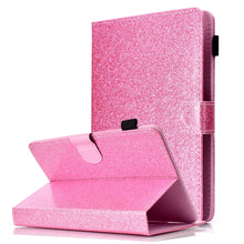 Load image into Gallery viewer, Varnish Glitter Powder Horizontal Flip Leather Case with Holder &amp; Card Slot