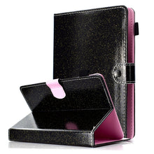 Load image into Gallery viewer, Varnish Glitter Powder Horizontal Flip Leather Case with Holder &amp; Card Slot