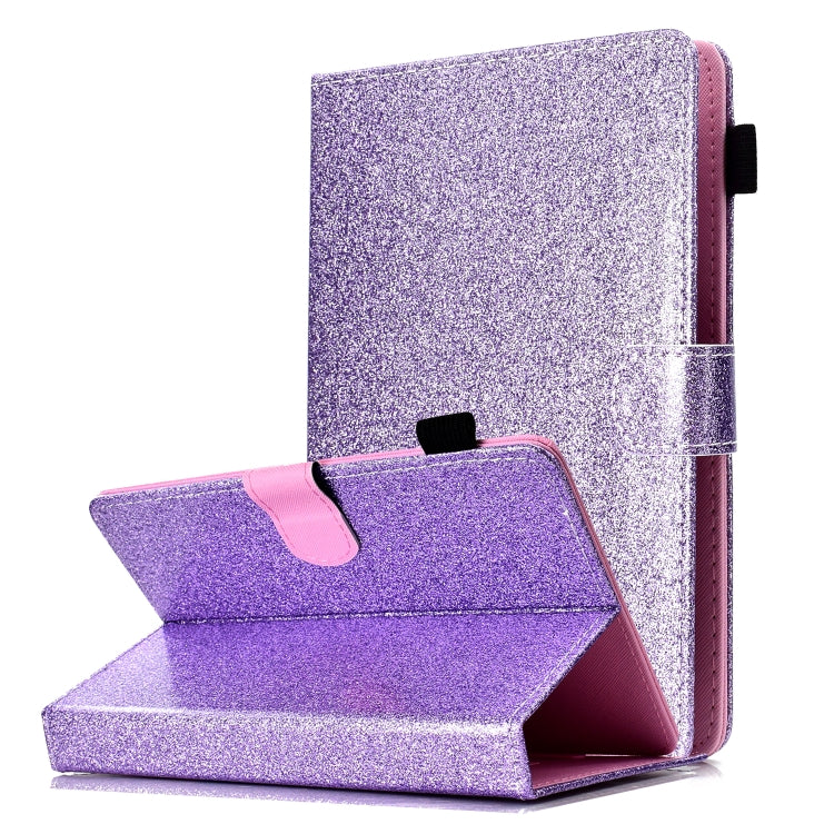 Varnish Glitter Powder Horizontal Flip Leather Case with Holder & Card Slot
