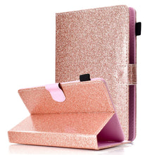 Load image into Gallery viewer, Varnish Glitter Powder Horizontal Flip Leather Case with Holder &amp; Card Slot
