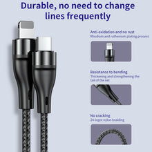 Load image into Gallery viewer, ADC-003 Type-C to 8 Pin PD Fast Charging Weave Data Cable, 1m