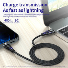 Load image into Gallery viewer, ADC-003 Type-C to 8 Pin PD Fast Charging Weave Data Cable, 1m