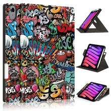 Load image into Gallery viewer, Painted Pattern Voltage Horizontal Flip PU Leather Case with Rotating Holder &amp; Pen Slot &amp; Sleep / Wake-up Function, For iPad mini 2024 / mini 6