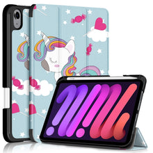 Load image into Gallery viewer, Painted Pattern TPU Horizontal Flip Leather Case with Three-folding Holder &amp; Pen Slot &amp; Sleep / Wake-up Function, For iPad mini 2024 / mini 6