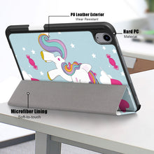 Load image into Gallery viewer, Painted Pattern TPU Horizontal Flip Leather Case with Three-folding Holder &amp; Pen Slot &amp; Sleep / Wake-up Function, For iPad mini 2024 / mini 6