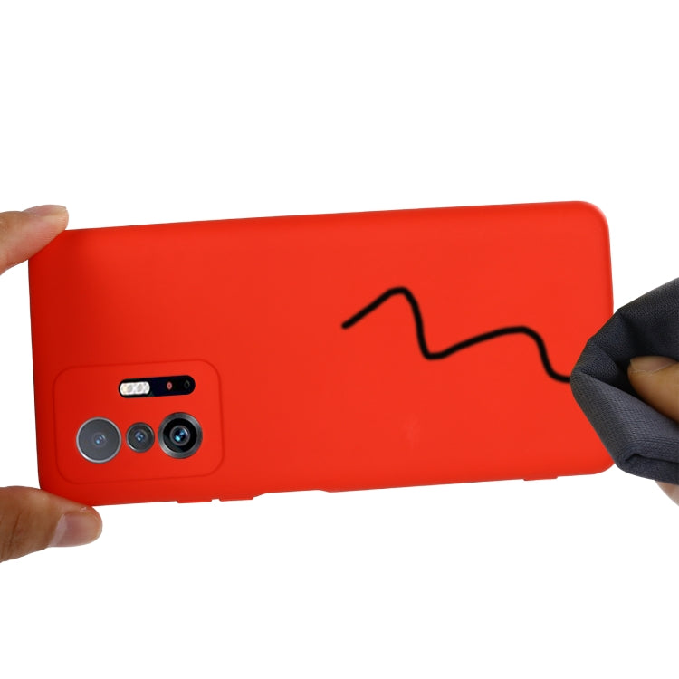Solid Color Liquid Silicone Dropproof Full Coverage Protective Case, For Xiaomi 11T 5G