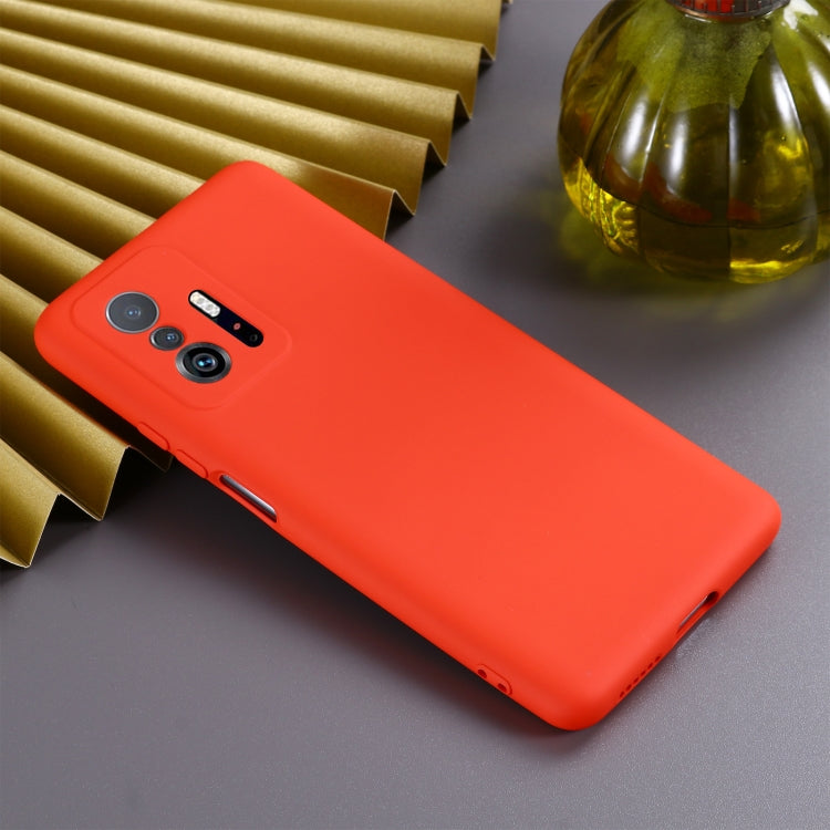 Solid Color Liquid Silicone Dropproof Full Coverage Protective Case, For Xiaomi 11T 5G