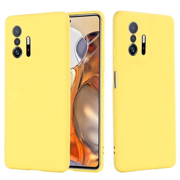 Solid Color Liquid Silicone Dropproof Full Coverage Protective Case, For Xiaomi 11T 5G