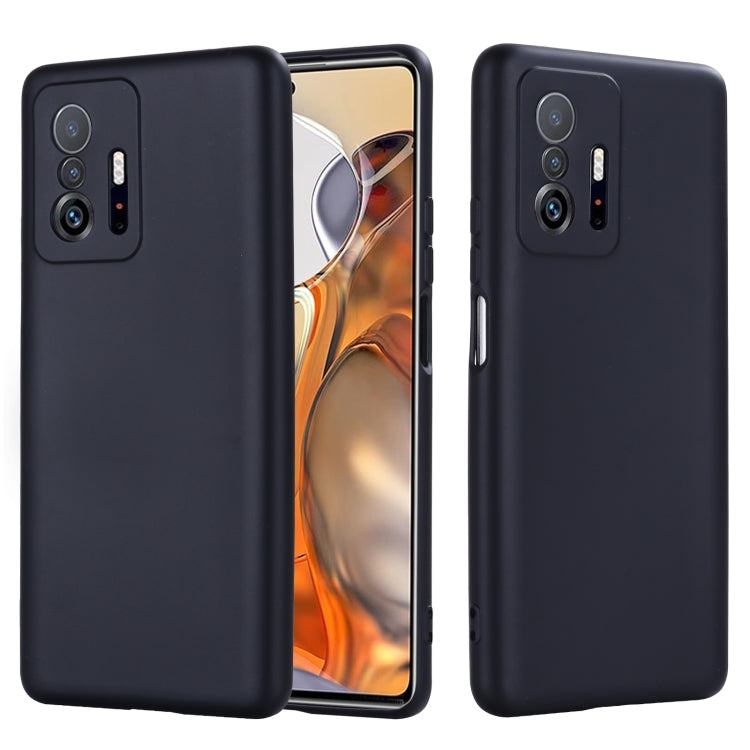 Solid Color Liquid Silicone Dropproof Full Coverage Protective Case, For Xiaomi 11T 5G, For ZTE Blade V30