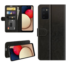 Load image into Gallery viewer, R64 Texture Single Horizontal Flip Protective Case with Holder &amp; Card Slots &amp; Wallet&amp; Photo Frame, For Samsung Galaxy A03s 166mm