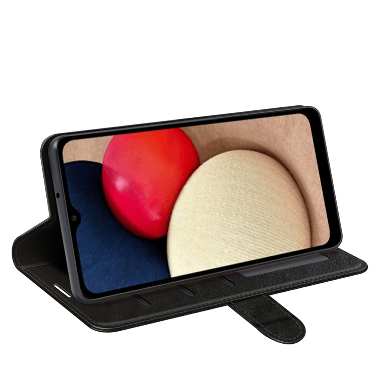 R64 Texture Single Horizontal Flip Protective Case with Holder & Card Slots & Wallet& Photo Frame, For Samsung Galaxy A03s 166mm