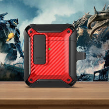Load image into Gallery viewer, Wireless Earphones Shockproof Bumblebee Carbon Fiber Protective Case with Switch, For AirPods 1/2, For AirPods Pro
