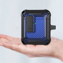 Load image into Gallery viewer, Wireless Earphones Shockproof Bumblebee Carbon Fiber Protective Case with Switch, For AirPods 1/2, For AirPods Pro
