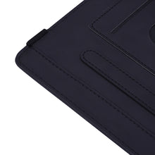 Load image into Gallery viewer, Calf Pattern Double Folding Design Embossed Leather Case with Holder &amp; Card Slots &amp; Pen Slot &amp; Elastic Band, For iPad mini 2024 / mini 6
