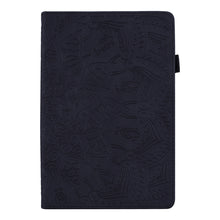 Load image into Gallery viewer, Calf Pattern Double Folding Design Embossed Leather Case with Holder &amp; Card Slots &amp; Pen Slot &amp; Elastic Band, For Xiaomi Mi Pad 5 / 5 Pro