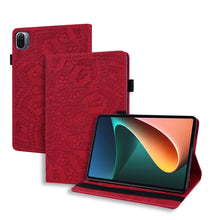 Load image into Gallery viewer, Calf Pattern Double Folding Design Embossed Leather Case with Holder &amp; Card Slots &amp; Pen Slot &amp; Elastic Band, For Xiaomi Mi Pad 5 / 5 Pro