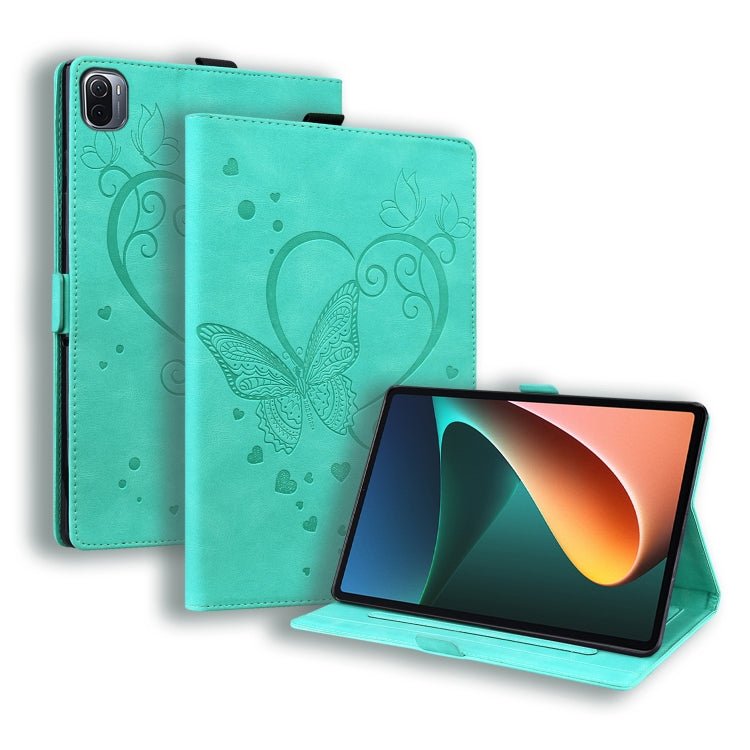 Love Butterfly Pattern Horizontal Flip Leather Case with Holder & Sleep / Wake-up Function, For Xiaomi Pad 5 / Pad 5 Pro