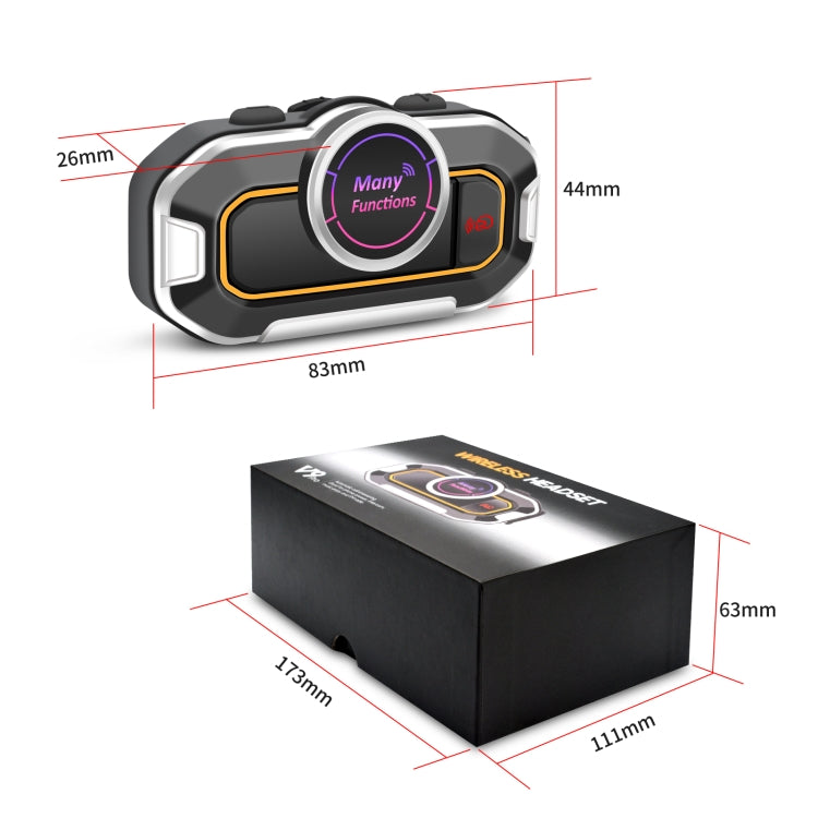V9 Pro Motorcycle Helmet Bluetooth Walkie-talkie Support FM, Helmet Bluetooth Walkie-talkie