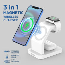 Load image into Gallery viewer, S6 3 In 1 Multi-function Magnetic Wireless Charger Stand for iPhone &amp; iWatch &amp; AirPods