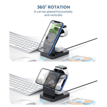 Load image into Gallery viewer, S6 3 In 1 Multi-function Magnetic Wireless Charger Stand for iPhone &amp; iWatch &amp; AirPods