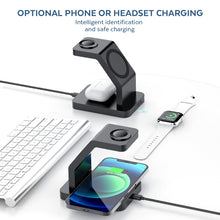 Load image into Gallery viewer, S6 3 In 1 Multi-function Magnetic Wireless Charger Stand for iPhone &amp; iWatch &amp; AirPods