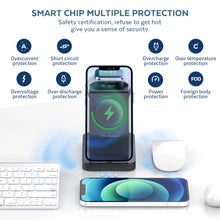 Load image into Gallery viewer, S6 3 In 1 Multi-function Magnetic Wireless Charger Stand for iPhone &amp; iWatch &amp; AirPods