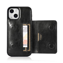 Load image into Gallery viewer, Shockproof PU + TPU Protective Case with Card Slots &amp; Holder, For iPhone 13 mini, For iPhone 13, For iPhone 13 Pro, For iPhone 13 Pro Max