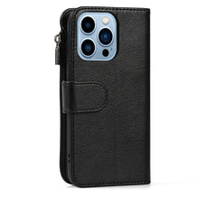 Load image into Gallery viewer, Microfiber Zipper Horizontal Flip Leather Case with Holder &amp; Card Slots &amp; Wallet, For iPhone 13 mini, For iPhone 13, For iPhone 13 Pro, For iPhone 13 Pro Max