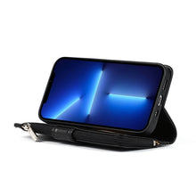Load image into Gallery viewer, Microfiber Zipper Horizontal Flip Leather Case with Holder &amp; Card Slots &amp; Wallet, For iPhone 13 mini, For iPhone 13, For iPhone 13 Pro, For iPhone 13 Pro Max