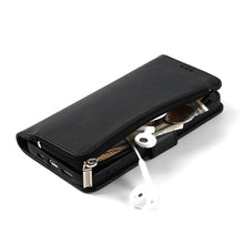 Load image into Gallery viewer, Microfiber Zipper Horizontal Flip Leather Case with Holder &amp; Card Slots &amp; Wallet, For iPhone 13 mini, For iPhone 13, For iPhone 13 Pro, For iPhone 13 Pro Max