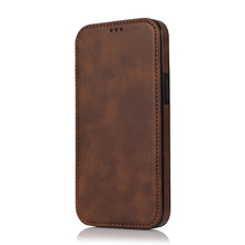 Load image into Gallery viewer, Strong Magnetic Closure PU + TPU Leather Case with Card Slots &amp; Holder, For iPhone 13 mini, For iPhone 13, For iPhone 13 Pro, For iPhone 13 Pro Max