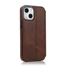 Load image into Gallery viewer, Strong Magnetic Closure PU + TPU Leather Case with Card Slots &amp; Holder, For iPhone 13 mini, For iPhone 13, For iPhone 13 Pro, For iPhone 13 Pro Max