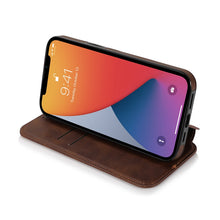 Load image into Gallery viewer, Strong Magnetic Closure PU + TPU Leather Case with Card Slots &amp; Holder, For iPhone 13 mini, For iPhone 13, For iPhone 13 Pro, For iPhone 13 Pro Max