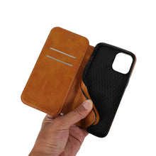 Load image into Gallery viewer, Strong Magnetic Closure PU + TPU Leather Case with Card Slots &amp; Holder, For iPhone 13 mini, For iPhone 13, For iPhone 13 Pro, For iPhone 13 Pro Max