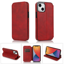 Load image into Gallery viewer, Strong Magnetic Closure PU + TPU Leather Case with Card Slots &amp; Holder, For iPhone 13 mini, For iPhone 13, For iPhone 13 Pro, For iPhone 13 Pro Max