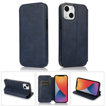 Load image into Gallery viewer, Strong Magnetic Closure PU + TPU Leather Case with Card Slots &amp; Holder, For iPhone 13 mini, For iPhone 13, For iPhone 13 Pro, For iPhone 13 Pro Max