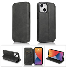Load image into Gallery viewer, Strong Magnetic Closure PU + TPU Leather Case with Card Slots &amp; Holder, For iPhone 13 mini, For iPhone 13, For iPhone 13 Pro, For iPhone 13 Pro Max