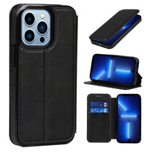 Load image into Gallery viewer, Strong Magnetic Closure PU + TPU Leather Case with Card Slots &amp; Holder, For iPhone 13 mini, For iPhone 13, For iPhone 13 Pro, For iPhone 13 Pro Max