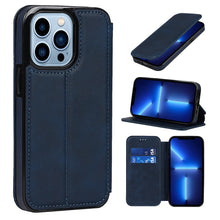 Load image into Gallery viewer, Strong Magnetic Closure PU + TPU Leather Case with Card Slots &amp; Holder, For iPhone 13 mini, For iPhone 13, For iPhone 13 Pro, For iPhone 13 Pro Max