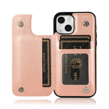 Load image into Gallery viewer, Double Buckle Mandala Pattern PU+TPU Protective Case with Card Slots &amp; Holder &amp; Photo Frame, For iPhone 13 mini, For iPhone 13, For iPhone 13 Pro, For iPhone 13 Pro Max