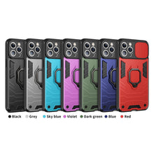 Load image into Gallery viewer, Sliding Camera Cover Design TPU + PC Shockproof Case with Ring Holder, For iPhone 13 Pro, For iPhone 13, For iPhone 13 Pro Max