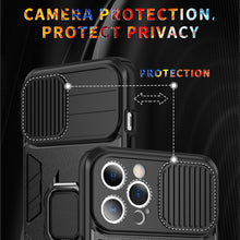 Load image into Gallery viewer, Sliding Camera Cover Design TPU + PC Shockproof Case with Ring Holder, For iPhone 13 Pro, For iPhone 13, For iPhone 13 Pro Max