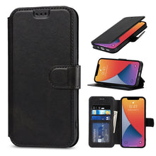 Load image into Gallery viewer, Shockproof PU + TPU Leather Case with Card Slots &amp; Holder &amp; Photo Frame &amp; Wallet, For iPhone 13 mini, For iPhone 13, For iPhone 13 Pro, For iPhone 13 Pro Max