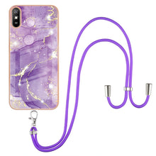 Load image into Gallery viewer, Electroplating Marble Pattern IMD TPU Shockproof Case with Neck Lanyard, For Xiaomi Redmi 9A, For Xiaomi Redmi Note 10 Pro/Note 10 Pro Max, For Xiaomi Redmi Note 10s / Note 10 4G, For Xiaomi Poco X3 NFC